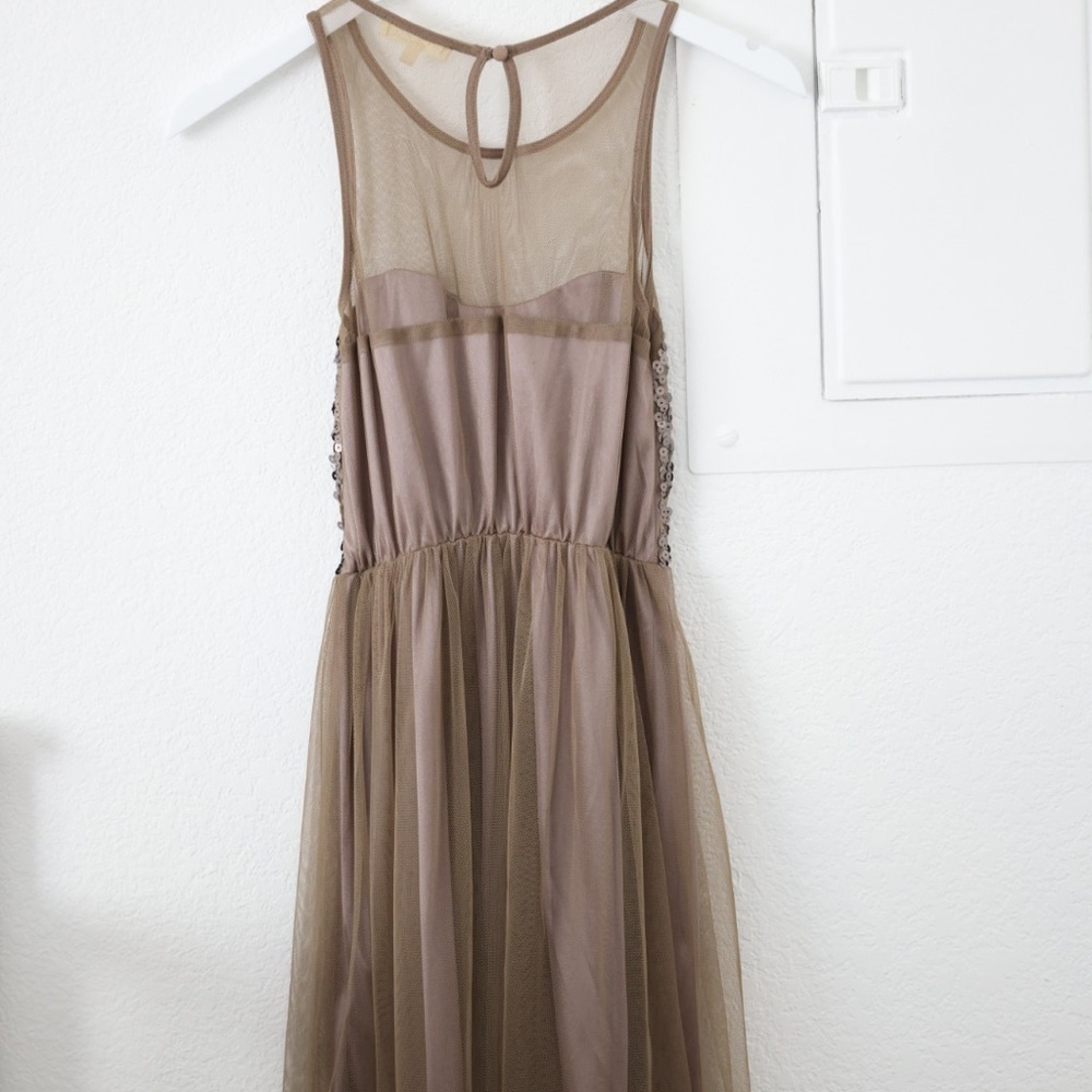 Lush High Low Mesh Sequin Dress - Picture 2 of 3